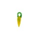Murano Style Glass Charm Corn 8x25mm