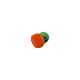 Murano Style Glass Charm Pumpkin 10x15mm