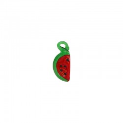 Breloque en Verre de Style Murano Pastèque 11 x 22 mm