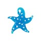 Murano Style Glass Pendant Starfish ~25x30mm
