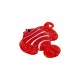 Murano Style Glass Pendant Fish Red ~35x40mm