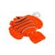 Pendentif en Verre de Murano Poisson Orange ~35X40Mm