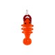 Murano Style Glass Pendant Lobster ~10x35mm