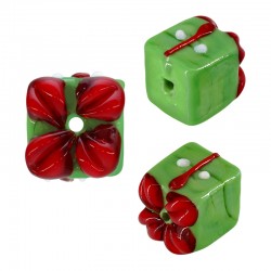 Perle de Noël de Style Murano 12 x 14 mm