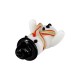 Pendentif en Verre de Style Murano Bonhomme de Neige ~17X25Mm/ 12mm
