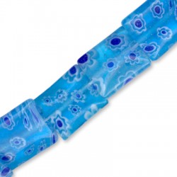 Perle en Verre Millefiori Rectangulaire 10 x 12 mm (34 Pièces)
