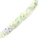 Perle en Verre Millefiori Rectangulaire 10 x 12 mm (34 Pièces)