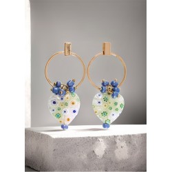 Passante in Vetro Millefiori Cuore 20mm