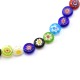 Millefiori Glass Bead Flat Round 10mm (38pcs)