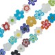 Γυάλινη Millefiori Χάντρα Λουλούδι Επίπεδη (~8mm (~62τμχ)