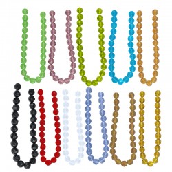 Perle en Verre Ronde Facettée 14 mm Ø1.5 mm