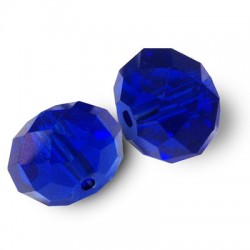 Perle en Crystal Facetée 18x13mm (Ø 2.5mm, 10pcs/Fil)