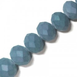 Perle de Verre Facettée Nacrée 10 x 8 mm (55 Pièces)