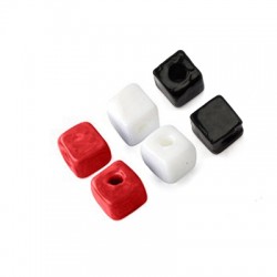 Entrepieza de Vidrio Cubo 12mm(Ø6mm)