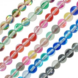 Spectrolite Bead Round Shinny 8mm Ø0.5mm (~47pcs)