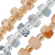 Glass Bead Faceted 4mm/ 3mm Ø0.9mm (~150pcs)