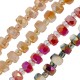 Glass Bead Faceted 6mm/ 3.5mm Ø1.3mm (~100pcs)