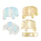 Entrepieza de Cristal Elefante 13x11mm(Ø1mm)