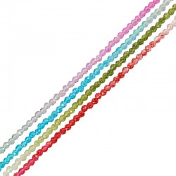 Perle en Verre Ronde Facettée 2 mm Ø0.4 mm (~190 Pièces)