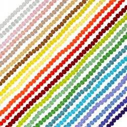 Perle en Cristal de Verre Ronde Facettée 3 mm Ø0.8 mm (~123 Pièces)