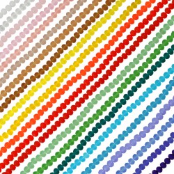 Perle en Cristal de Verre Ronde Facettée 6 mm Ø1.2 mm (~88 Pièces)