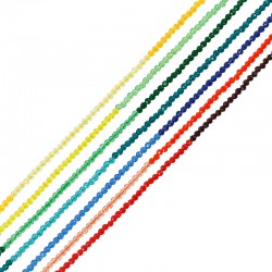 Perle en Cristal de Verre Ronde Facettée 2 mm Ø0.5 mm (~192 Pièces)