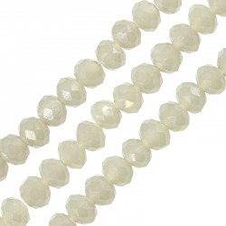Entrepieza de Vidrio Facetada 6mm(~85pcs/str)