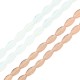 Perle en Verre tube Ovale Plate 6 x 10 mm Ø ~ 1 mm (~ 50 Pièces)