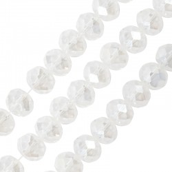 Γυάλινη Χάντρα Κρυσταλλάκι Πολυεδρική 10x7mm Ø1mm (~65τμχ)