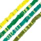Glass Bead Square Dark Green 3mm/1mm Ø0.6mm (~390pcs)