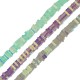 Glass Bead Square Dark Green 3mm/1mm Ø0.6mm (~390pcs)