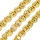 Glass Bead Square Irregular 11x10mm/7mm Ø1mm (39pcs)