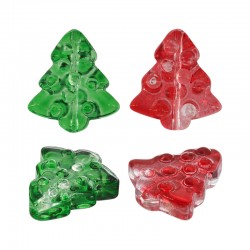 Curseur en Verre en Forme D'Arbre de Noël 14.5 x 16 mm / 7 mm Ø 1.1 mm