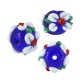 Glass Bead Round with Flowers 12mm Ø2.2mm
