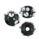 Glass Bead Round with Flowers 12mm Ø2.2mm
