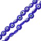 Glass Bead Round with Evil Eye 8mm Ø1.2mm (~60pcs/string)