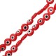 Γυάλινη Χάντρα Στρογγυλή Μάτι 8mm Ø1.2mm (~60τμχ/κορδόνι)
