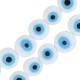 Glass Bead Round Flat with Evil Eye 10mm Ø1mm (~38pcs)