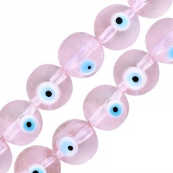 Perlina con Occhio Rotondo in Vetro 14 mm (Ø1 mm) (22 pezzi)