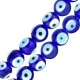 Glass Bead Round Evil Eye 12mm Ø2.2mm (25pcs)