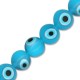 Glass Bead Round with Evil Eye 8mm Ø~0.6mm (~50pcs)