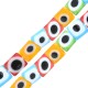 Passant carré en Crystal avec œil 8mm (environ 50pcs/fil)