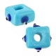 Perle en Verre cube avec œil Maléfique 15 Mm/8.5 mm Ø 6 mm