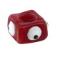Perla di Vetro Cubo con Occhio Malvagio 15 Mm/8.5 mm Ø6 mm