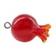 Glass Charm Pomegranate ~14x18mm