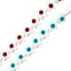 Glass Bead Star with Evil Eye 10mm Ø~0.4mm (~39pcs)