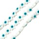 Glass Bead Star with Evil Eye 10mm Ø~0.4mm (~39pcs)