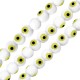 Glass Bead Round with Evil Eye 6mm Ø~1mm (~63pcs)