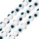 Cuenta de Vidrio Redonda con ojo Turco 6 mm Ø~1 mm (~63 Unidades)
