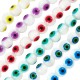 Glass Bead Round with Evil Eye 8mm Ø~1mm (~50pcs)